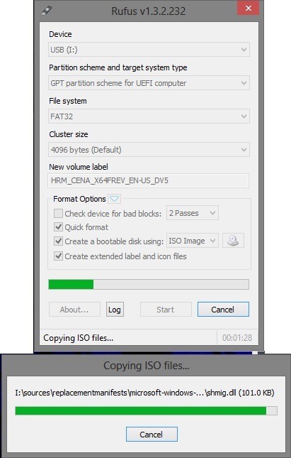 copy windows 10 iso to usb uefi