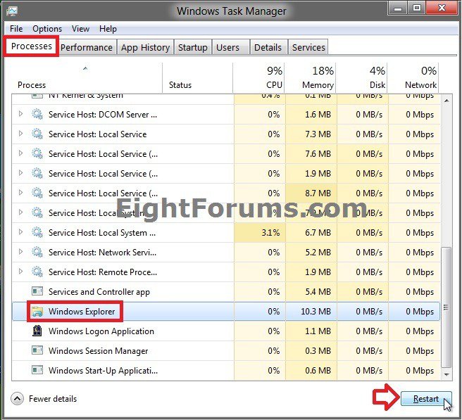 How to Restart the Windows Explorer.exe Process