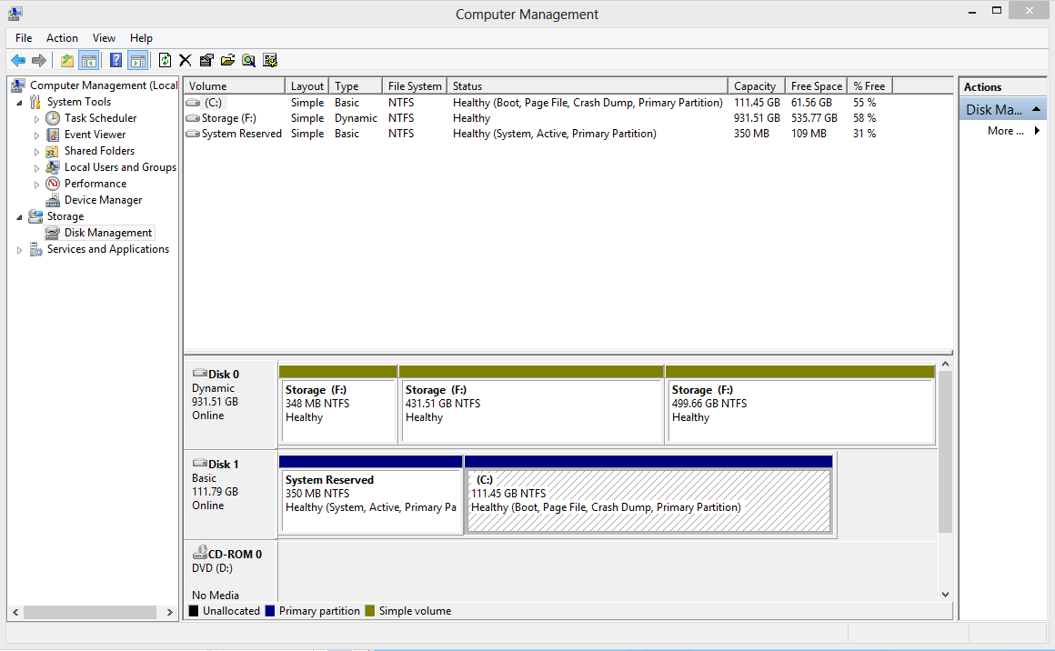 Several HDD partitions combined to one. Windows 8 Help Forums