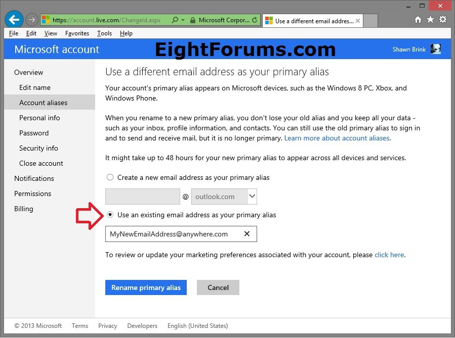 i need to change my email address on my microsoft account i need to change my email address on my microsoft account