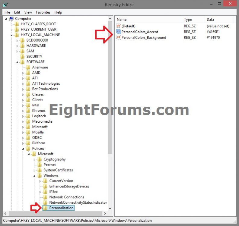 Color of Background and Accent Force in Windows 8.1 Windows 8 Help