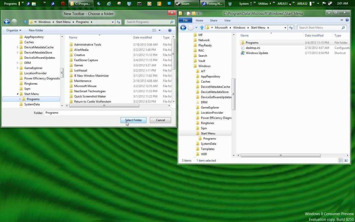 All Programs Addon Toolbar Folder Selection.jpg