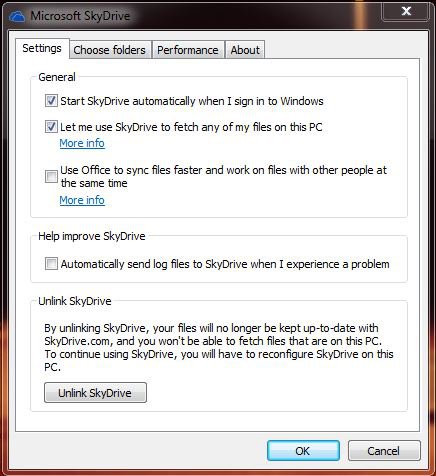 Desktop SkyDrive Options.JPG