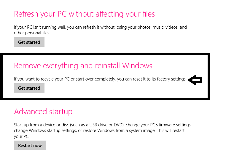 how can I do a factory reset Windows 8 Help Forums