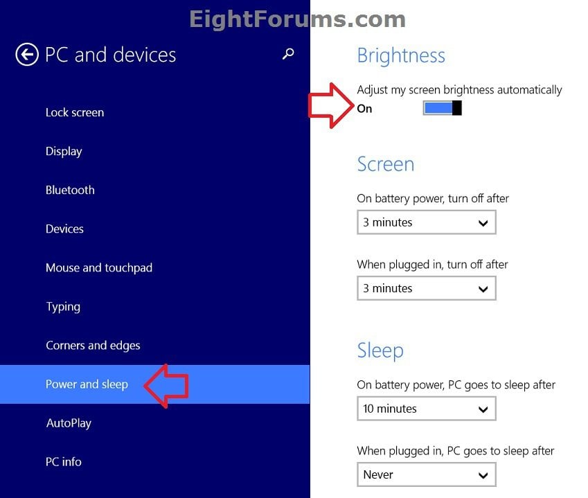 Adaptive Brightness - Turn On or Off in Windows 8 | Windows 8 Help Forums