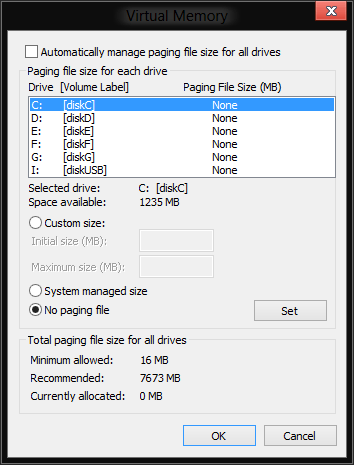 Virtual Memory Windows Virtual Move Pagefile To Another Drive