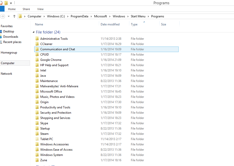 Solved - Removing shortcuts won't remove from start menu | Windows 8 ...