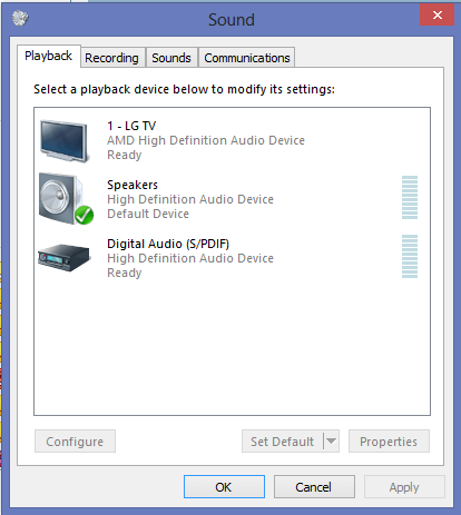 Solved Lg Tv Not Playing Sound When Connected Via Hdmi Cable Windows 8 Help Forums
