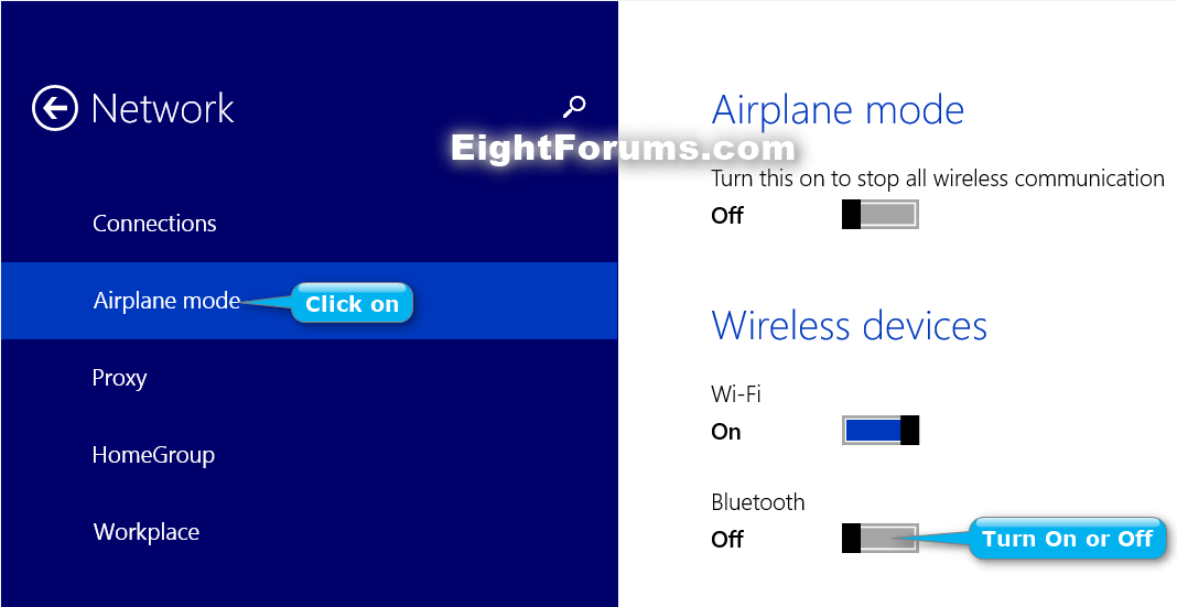 Bluetooth - Turn On or Off in Windows 8 | Windows 8 Help Forums