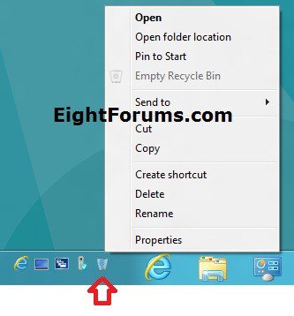 where is the recycle bin in windows 8