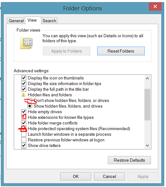 How to turn on hidden filename extensions in Windows