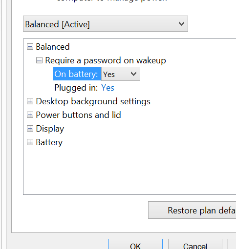 power options missing windows 10