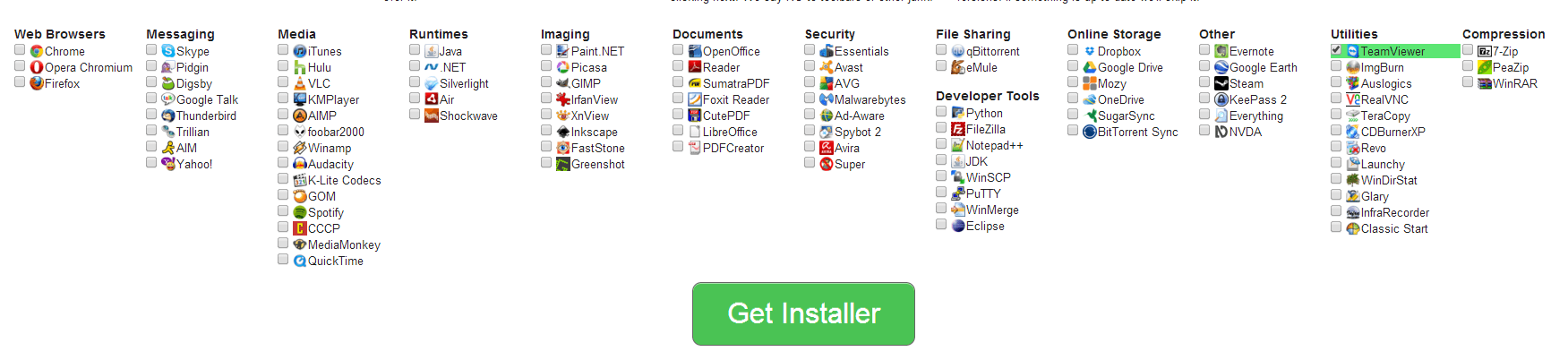 Get installed apps