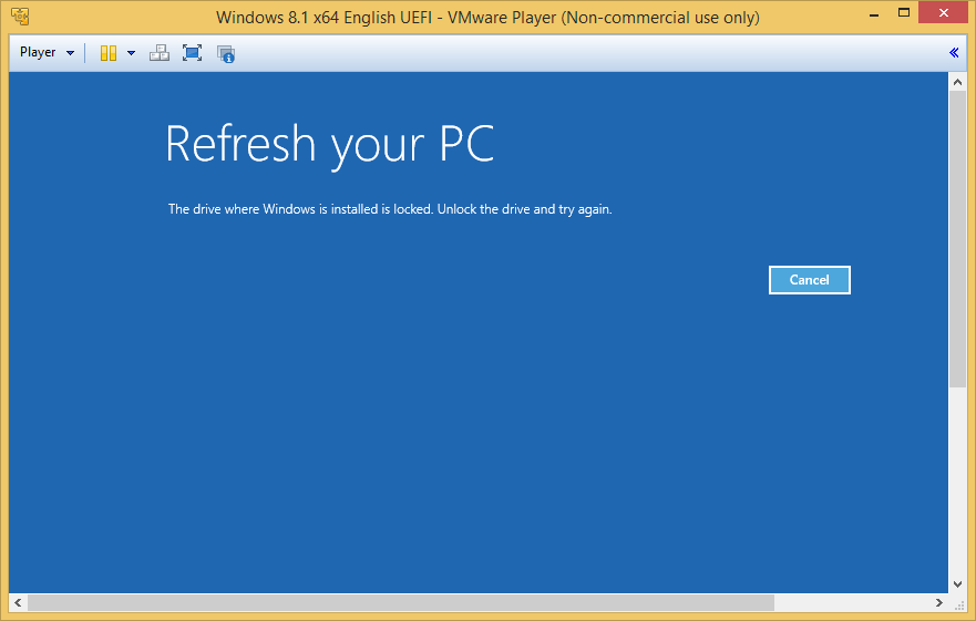 The drive where Windows is installed is locked. Unlock the drive and try again.png