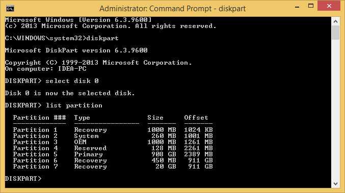 Windows 8.1 - list partition.png Windows 8.1 - list partition.png