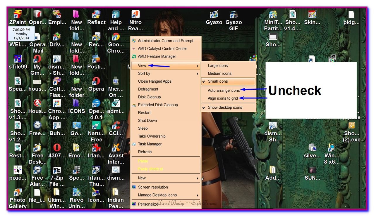 desktop icons have all shifted to the right side!! Windows 8 Help Forums