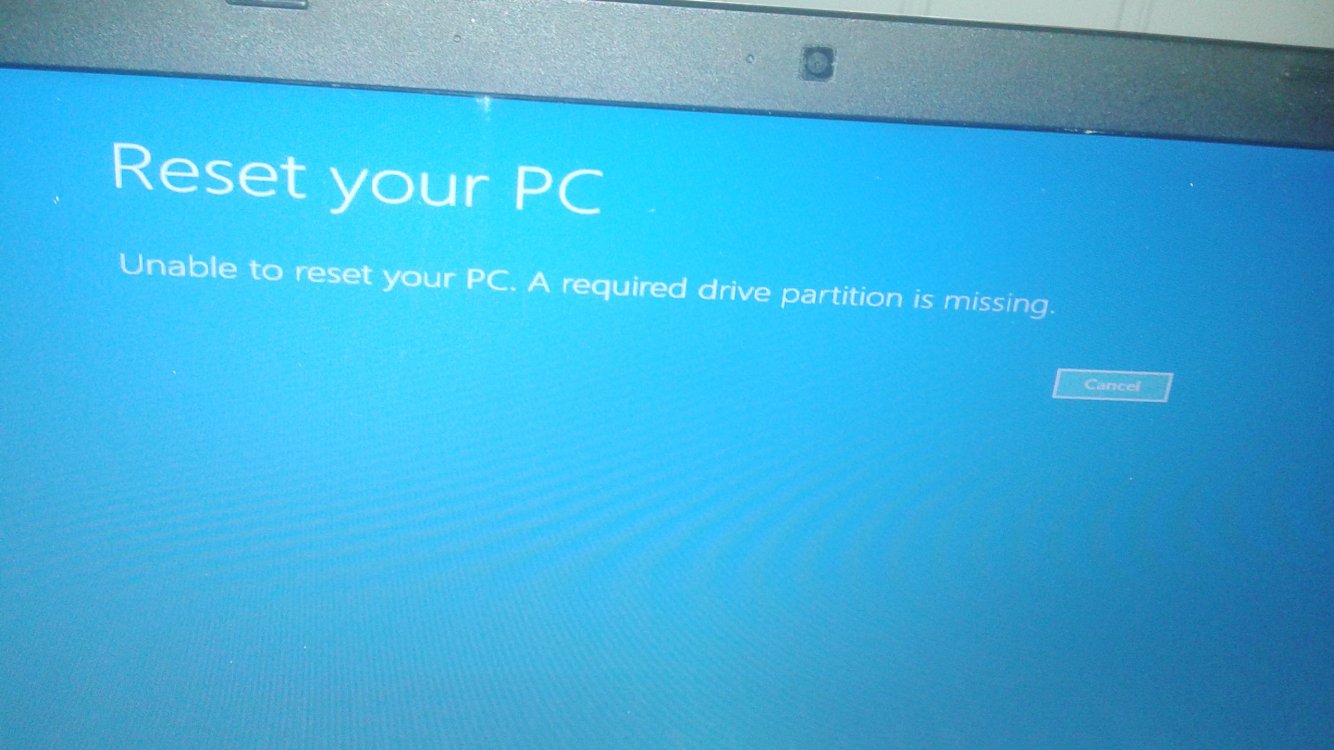 required drive partition is missing required drive partition is missing