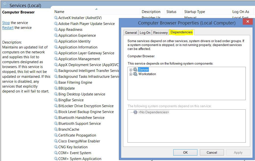 Computer Browser service - Dependancies.JPG