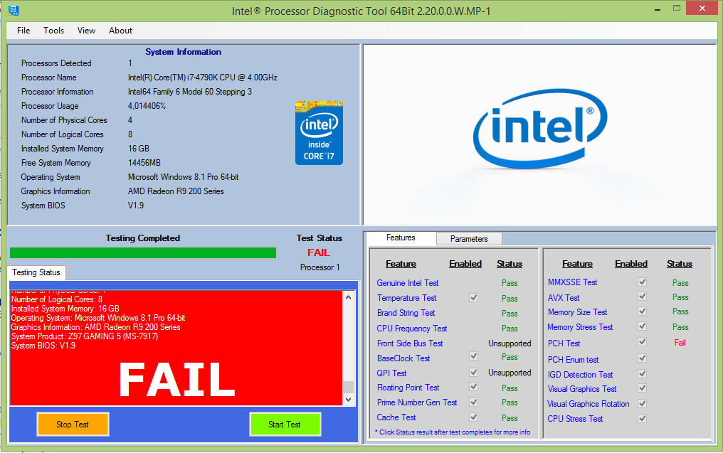 huisvrouw ruw Doe mijn best Solved - Cpu error "PCH" test fail. | Windows 8 Help Forums