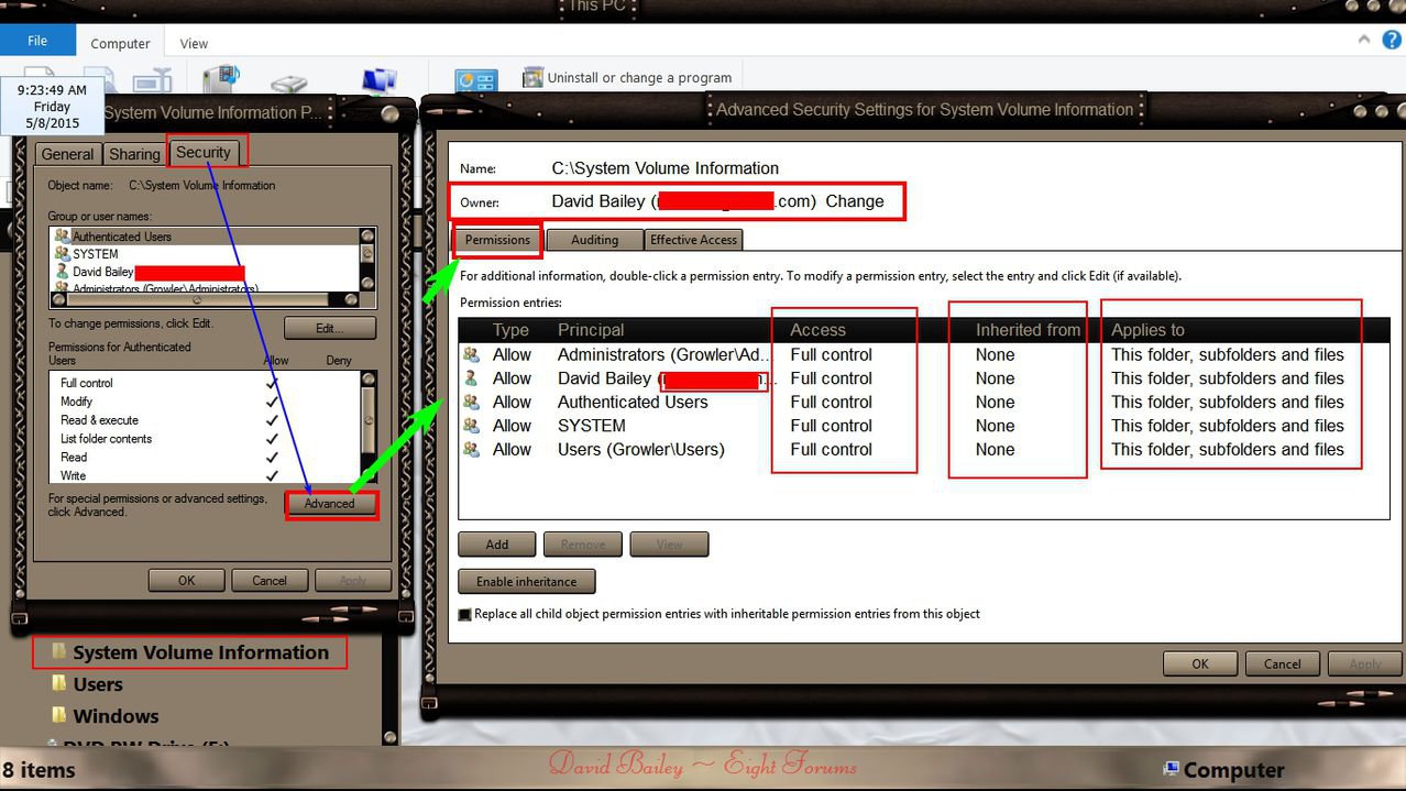 System Volume Information owner and permission Windows 8 Help Forums