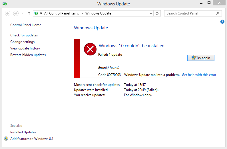 Windows Update error 80070003 when upgrading to Windows 10.png