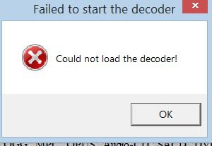 Album Player decoder error.JPG