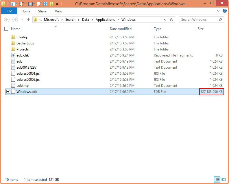 windows.edb is huge.jpg