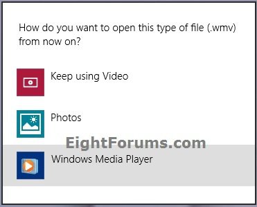how to change default open with windows