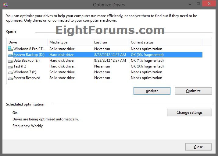 system hard disk drive needs optimization