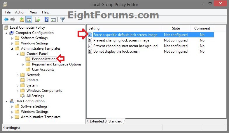 Lock Screen Background Image - Set Default in Windows 8 | Windows 8 ...